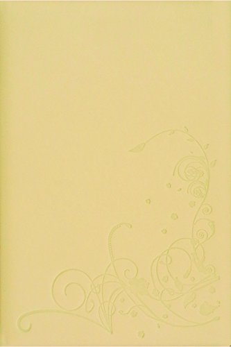 Stammbuch SEYCHELLEN Ornament, Velours, creme, Blindprägung, Stammbuchformat