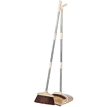 Balai Et Pelle Avec Manche Télescopique 138 Cm - Set Nettoyage Poils Et Poussière - Pour Maison, Bureau, Terrasse