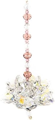 Spiru 10 cm 3D Lotus Crystal Sun catcher - Hanging Colorful Prism