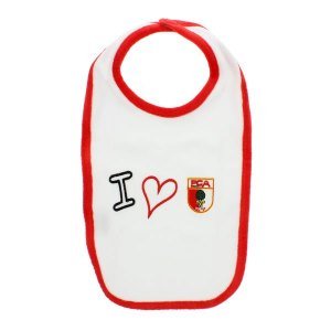 Preisvergleich Produktbild FC Augsburg Lätzchen I love FCA Weiss Rot