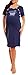 Happy Mama Women's Maternity Nursing Breastfeeding Nightdress Shirt Gown. 395p (Navy, 14)