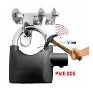 Alarm Padlock Electronic Alarm Lock for Door/Bicycle/Motorbike - Black RS.455 (43.00% Off) - Amazon