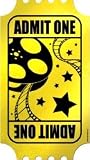 ticket dorado  Novelties Direct Ticket Dorado de Papel de Aluminio - Admit One