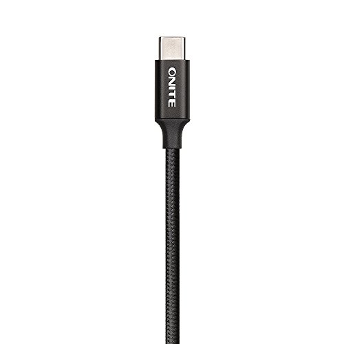 Onite Geflochtene dauerhafte USB-Typ C bis C Neue MacBook Pro Ladekabel, Lenovo Yoga 910,HP Pavilion X2,Samsung Galaxy Tab S3 9.7,Asus ZenPad S8.0, zertifiziert Max bis 4.6A 87W 2M (Black)