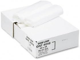 High Density Waste Can Liners, 40-45gal, 10 Microns, 40x46, Natural, 250/Carton GNT4048 by Good 'n Tuff