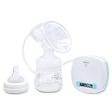 Little Martin's Electric Breast Pump (Single) - Whisper-Quiet Motor - USB Charger, Built-in Lithium Battery - Wireless, Rechargeable and Travel Friendly - Fits in a Diaper Bag - Mobile Support for Breastfeeding Mother - UK 3 Pin Plug (Blue)