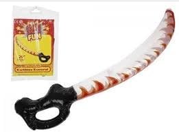 Inflatable Pirate Sword Cutlass Toy Fancy Dress Party Costume Accessory Beach