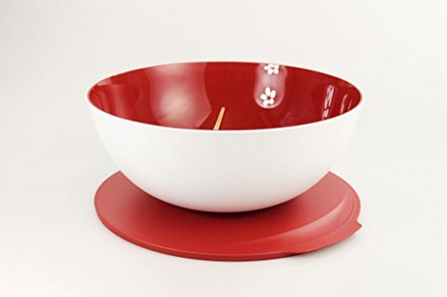 TUPPERWARE Allegra 5,0 L rot weiß Servier Schüssel Schale Servierschalen - 4