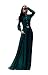 OYMMENEY Women's Elegant Chiffon Dress Long Sleeve Maxi Dress Evening Cocktail Dress Party Dress