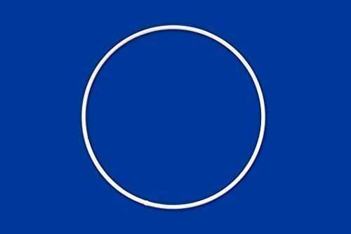 "Dekohaken24" - 20x Metallring/Drahtring 150mm / 15cm für Wickeltechnik Weiß