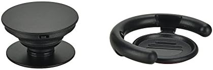 Expanding Stand and Grip for Smartphones and Tablets Sockets with Popclip Car Mount (Black)
