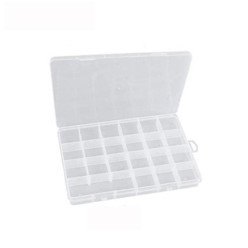 Westeng Rangement pour bijoux, réglable, transparent, avec 24 compartiments et séparateurs amovibles