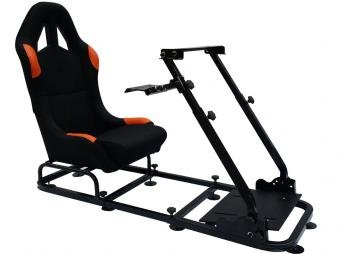 SIEGE DE JEU POUR PC ET CONSOLES DE JEUX MATÉRIEL NOIR/ORANGE