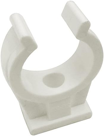 22mm Plastic Pipe Clip - White, Pack of 50