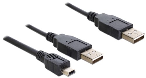 Delock 83178 – USB Kabel (USB A, männlich/männlich, Schwarz)