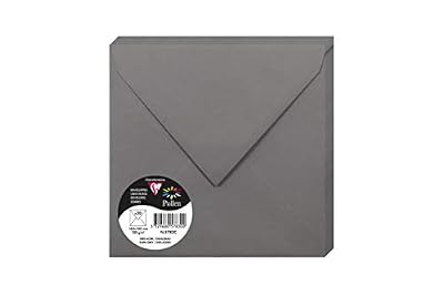 Clairefontaine Enveloppe 120g 165x165 gris acier pqt 20