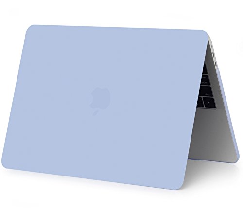 MacBook Pro 15 Hülle 2016 Touch Bar, iNeseon Ultra Slim Plastik Hartschale Tasche Cover snap on Schutzhülle Schale mit US Serenity Blue und EU Transparent Silikon Tastatur-Abdeckung Schutzhülle für Neueste Apple MacBook Pro 15 Zoll mit Touch Bar A1707, Serenity Blue - 6