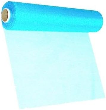 29cm x 26m Sheer Organza Roll Aqua - Perfect as Christmas Decorations, Table Runners or Chair Sashes Fabric