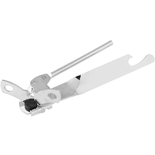 Fackelmann 671110 Flügeldosenöffner "Probus-Line" 15cm aus Metall vernickelt, Metall, Silber, 15 x 7,9 x 3,6 cm