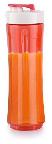 Standmixer Universalmixer Smoothie Mixer Blender Zerkleiner Ice Crusher 300 Watt Farbe Rot 2 Trinkflaschen - 4