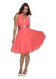 Cocktail Astrapahl Damen Cocktail Kleid Neckholder mit Details, Knielang, Einfarbig, Gr. 34, Rosa (Koralle)