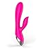 Produktbild Love Rabbit Julia, Silikon Vibrator mit Klitorisstimulation, Wasserdicht, aufladbar mit Akku, inklusive USB Kabel, Pink