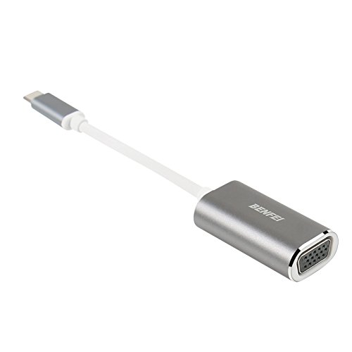 USB Typ C (Thunderbolt 3) zu VGA Adapter, benfei USB 3.1 (usb-c) zu VGA Adapter Stecker auf Buchse Konverter für Apple New MacBook [2015, 2016] - 5
