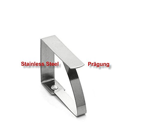 Kerafactum® Tischdeckenklammer Tischtuchklammer aus Edelstahl zum Klammer Befestigen der Tischdecke – 8 Stück - 4