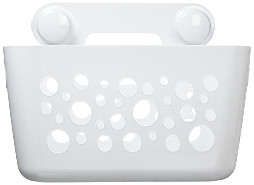 InterDesign 09550EU Bubblz Power Lock Ultra Duschkorb fürs Bad für Kinder und Babys für Shampoo, Conditioner, Seife PET 31,50 x 22,86 x 15,75 cm, Weiß