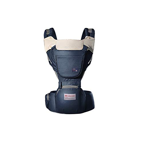 Preisvergleich Produktbild XBYEBD Blaue, Ergonomische Babytrage Aus Baumwolle, Abnehmbare Atmungsaktive Abdeckung, Geeignet Für 110-130cm Taillenumfang (0-36 Monate, Etwa 44 Pfund)