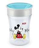 Aus hochwertigem Polypropylen NUK Magic Cup Trinklernbecher, 360° Trinkrand, auslaufsicher abdichtende Silikonscheibe, 230ml, 8+ Monate, BPA-frei, Mickey Mouse Edition, türkis