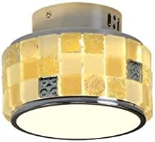 UOMUN Mediterranean Style Lighting Cloakroom Lamp Balcony Porch Aisle Hallway Entrance Lamp Floating Window Small Ceiling Lamp Crystal LED Chip Driver Isolated 2mm Acrylic With Light Source ( Color : Yellow )