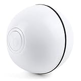 Couleur blanche Mifive Intelligent Jeu Interactif pour Chat et Jouets, Jouet électronique pour Animaux de Compagnie, Activable par Mouvement, Rechargeable par USB - Blanc