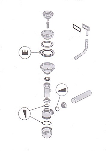 Sifon Ablaufgarnitur Spülenablauf Spülen Siebkorbventil Siphon Geruchsverschluss / ablauf spüle - 5