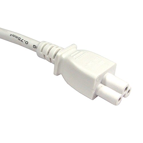 MutecPower 5 meter 3-polige Laptop Stromkabel zu EU Schuko-Stecker Netzkabel – IEC 60320 C5 Stecker zu CEE 7 Stecker – bis 250 V, 50 Hz, 16A – nicht polarisiert 5m VDE zugelassen - 2