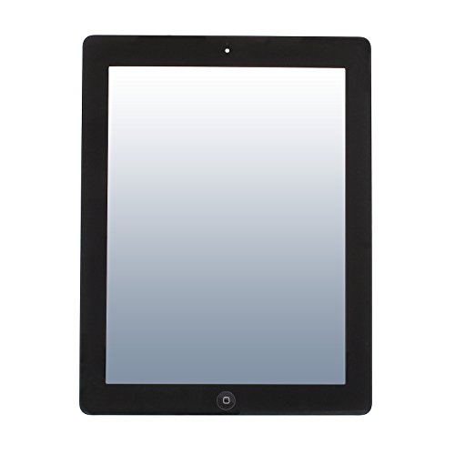 Frontglas Ersatzglas Display Glas für iPad 4 mit Digitizer, Home Button und integriertem Klebepad (Schwarz)