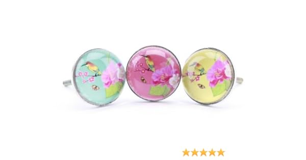 Set Of 3 Oriental Style Japanese Bird Design Drawer Pulls Amazon