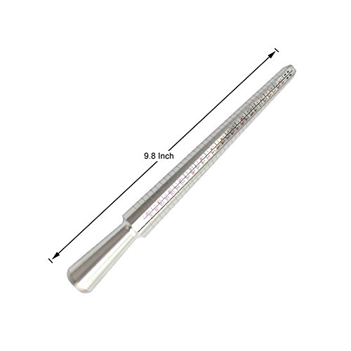 comprare on line Meowoo Anello Mandrino Sizer finger Mandrino Nelli Dimensionamento metro pieghevole in acciaio von (metallo) prezzo