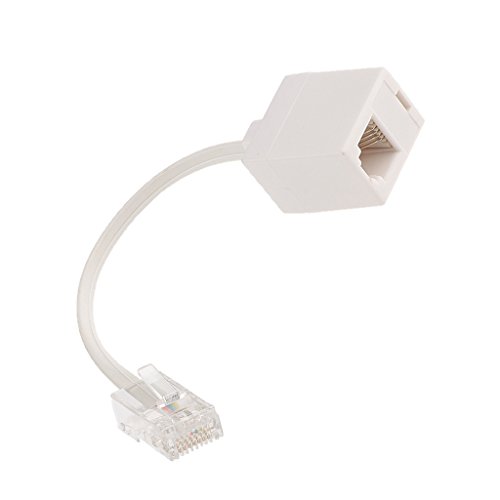 MagiDeal 1 Piece Telephone Phone Extension Cord Landline Flash Cable Line Jack RJ45 to RJ11, 245mm - Image 4