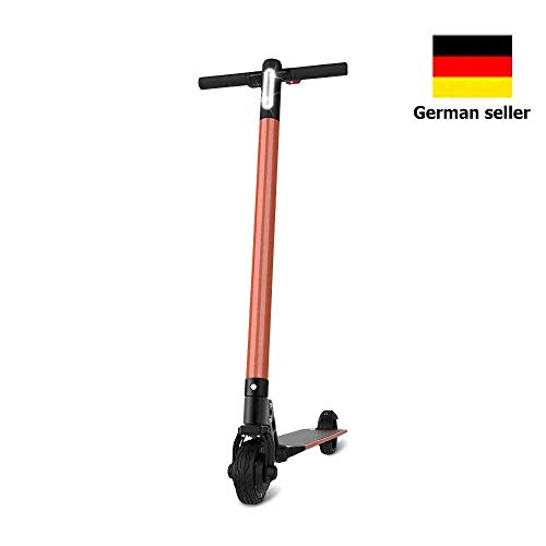 Benchwheel Scooter Eléctrico, 6 Pulgadas, 250W Micro City Scooter, Super Light 7.7Kg, Scooter Eléctrico Adulto con Luz LED y Pantalla (Naranja)