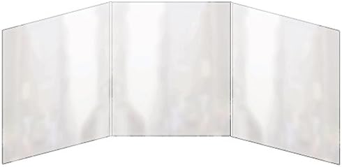 Risch Double-Sided All Clear Vinyl Menu Cover | Three-Sided 6 View Folding Menu Foldout | Slip in Side-Loading Cover | Wipeable, Reusable | 8.5” x 11” | Pack of 24