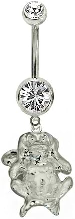 Blingbling GlitZ Monkey Belly Bar Anhánger Design Taub