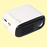 Portable Mini Projecteur LED Pico Projecteur, projecteur vidéo de Poche HDMI Support Smartphone PC Portable USB for Jeux de cinéma (Color : Noir)