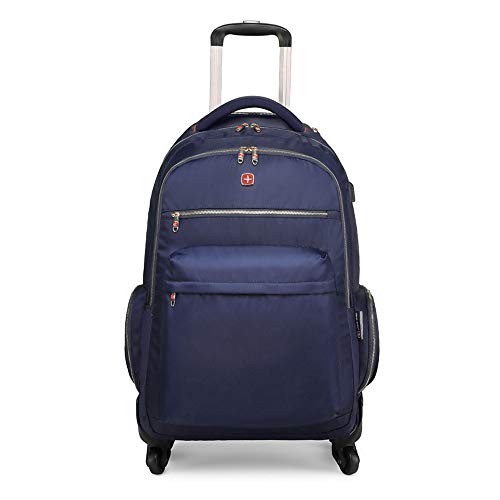 Preisvergleich Produktbild TLMYDD Reisetasche Rucksack Trolley-Tasche mit Rollen Herrenrucksack Reisetasche mit großer Kapazität Reisetasche für Erwachsene mit doppeltem Verwendungszweck Gepäcktasche Trolley Rucksack