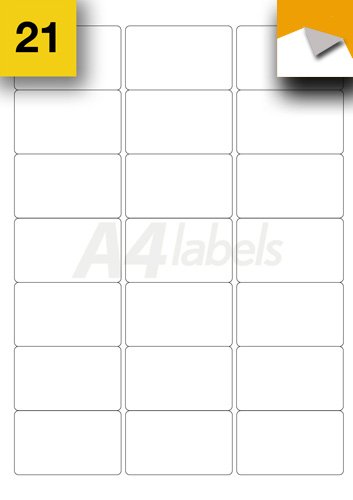 A4 Labels.com Ltd L7160 - Etiquetas adhesivas (420 unidades, 63 x 38 mm)