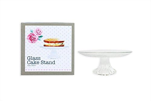 Brand New Large Single Embossed Clear Glass Cake Stand with Foot AM1794