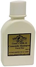 Travel Size Goats Milk & Camomile Chamomile Shampoo for Psoriasis Eczema Dermatitis and dry sensitive scalp 50ml Made in the UK by Elegance Natural Skin Care