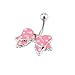 Produktbild Mountxin Zircon Navel Ring Women Girl Body Piercing Jewelry Dangle Belly Ring - Pink