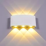 600LM 3000K Warmweißes Licht durch 6 Intelligente LED Lampeperlen, Licht gleichmäßiger und weicher, undlanglebiger, blendfrei, Augenschutz, Geringer Energieverbrauch, Lebensdauer bis zu 50.000 Stunden.