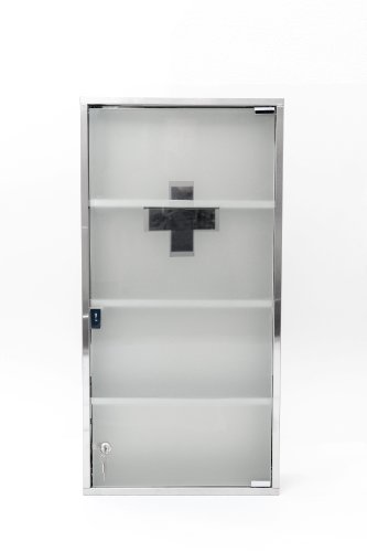 Intercube 80x40cm JUMBO DESIGN Medizinschrank Arzneischrank Edelstahl XXXXL - 7